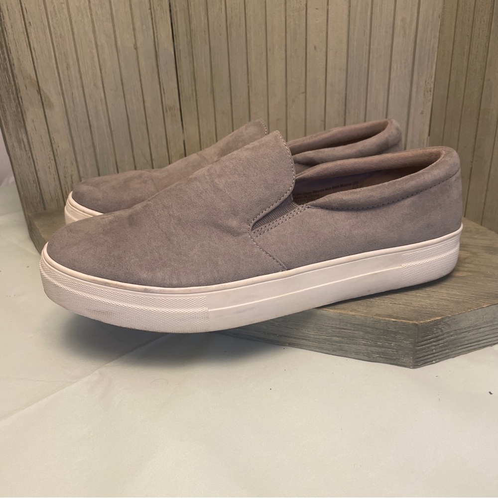 Men’s Brash Grey Suede Slip On Sneakers 12